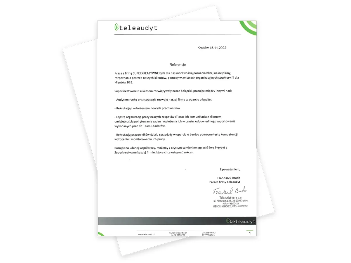 Teleaudyt-referencje